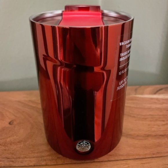 Starbucks Red Vacuum Insulated Stainless Steel Tumbler Mug Cup w/ Lid 12 oz - Picture 1 of 2